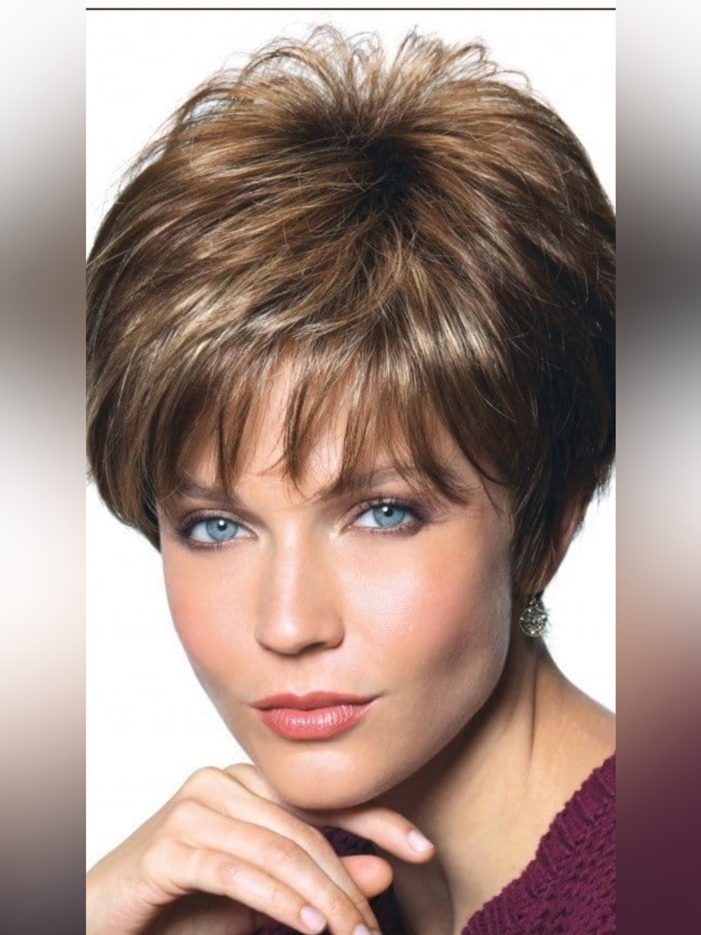 Noriko Ivy Wig in Marble Brown